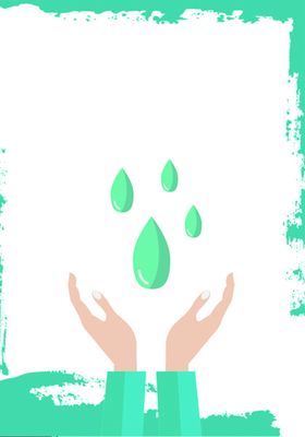 简约矢量世界水日海报背景素材