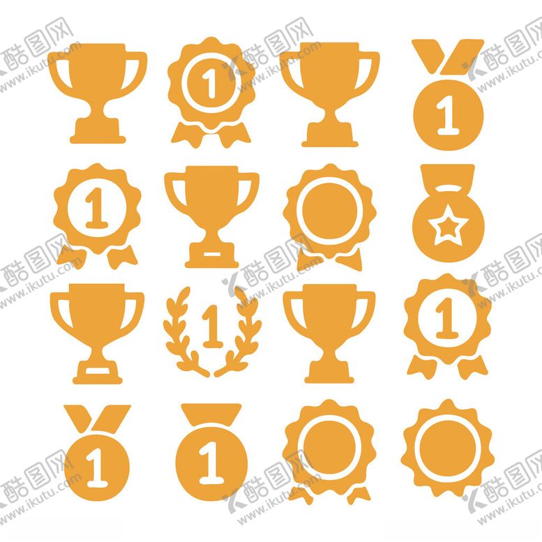 编号：51653812181710592402【酷图网】源文件下载-奖杯奖牌图标