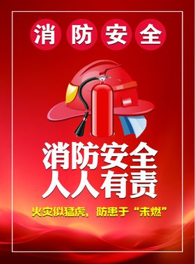 消防安全海报展板宣传