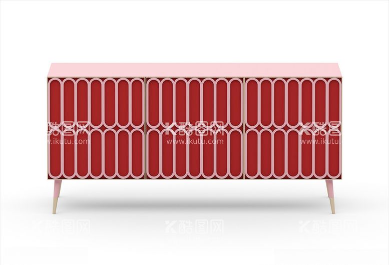 编号：43840903131352187697【酷图网】源文件下载-3D边柜模型电视柜模型