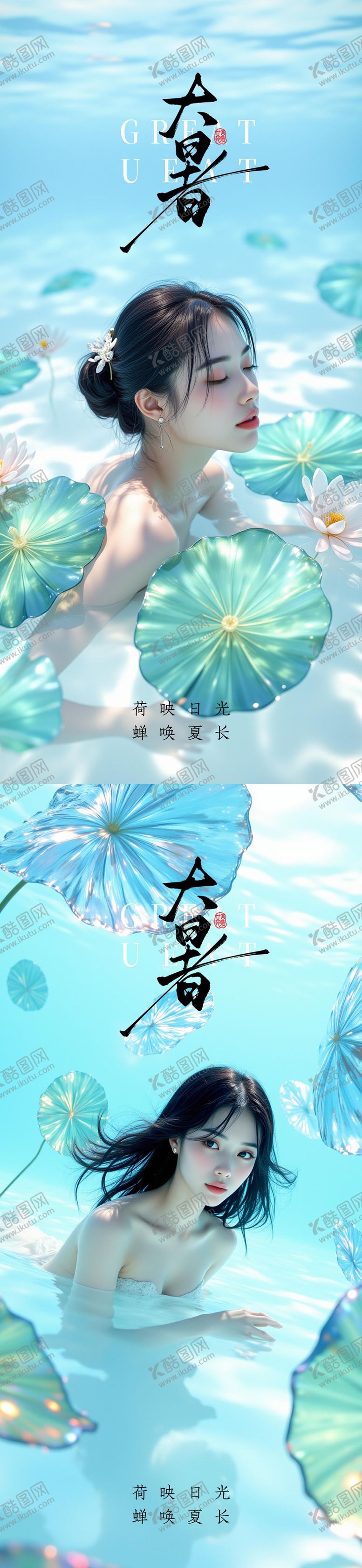 编号：13420507172309239184【酷图网】源文件下载-大暑节气系列海报