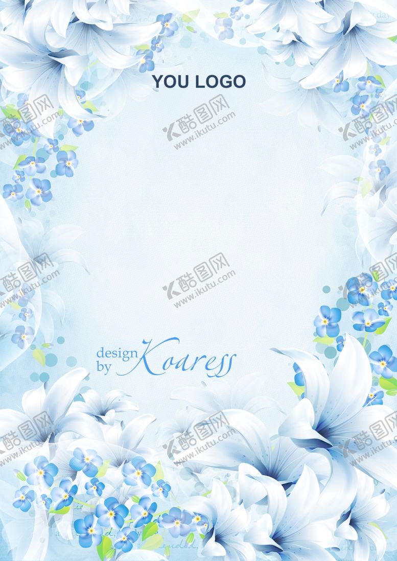 编号：17808710191823223548【酷图网】源文件下载-蓝色花底图