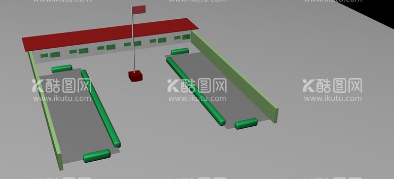 编号：92327610251853594289【酷图网】源文件下载-校园绿化模型