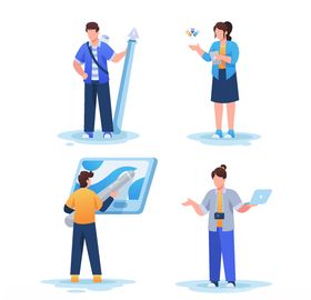 矢量卡通设计师人物