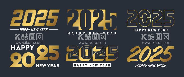 编号：65746503071518028213【酷图网】源文件下载-2025新年快乐艺术字