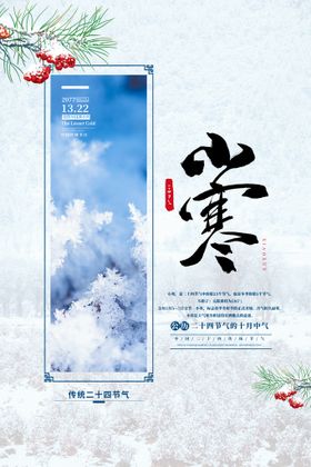 小寒海报二十四节气节日节气夏至X展架