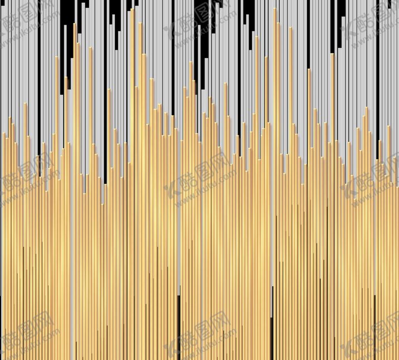 编号：68586609210835108599【酷图网】源文件下载-银色金色竖条艺术框画