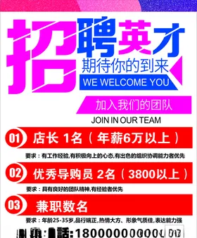 招聘英才海报