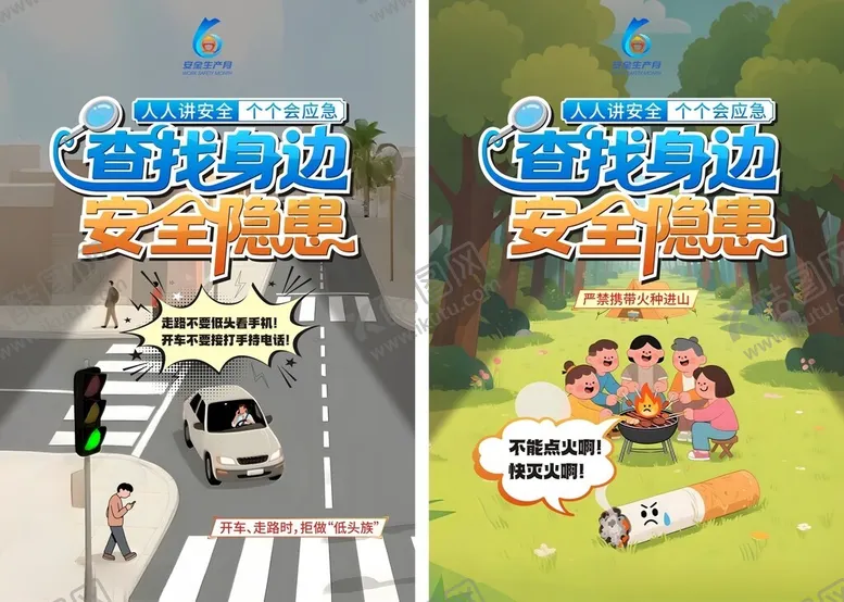 编号：18633806271829445249【酷图网】源文件下载-2张安全生产月海报