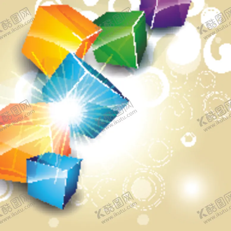 编号：13801506260859135466【酷图网】源文件下载-3d动感几何体梦幻背景