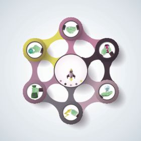 PPT素材立体箭头动感箭头矢量数据图表