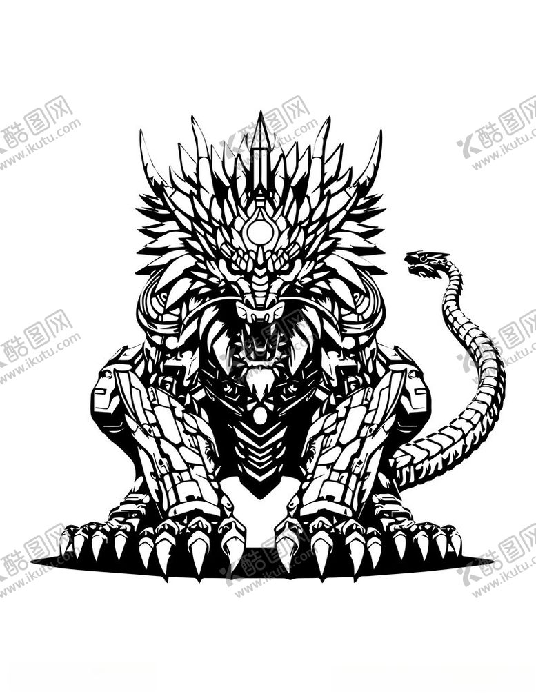 编号：93104402102356098662【酷图网】源文件下载-卡通龙
