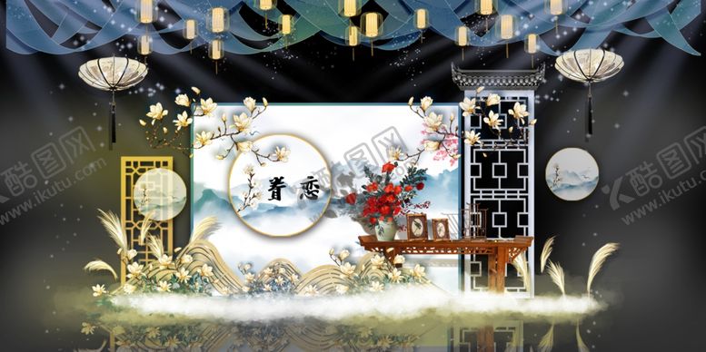 编号：24489509271405174845【酷图网】源文件下载-蓝色婚礼