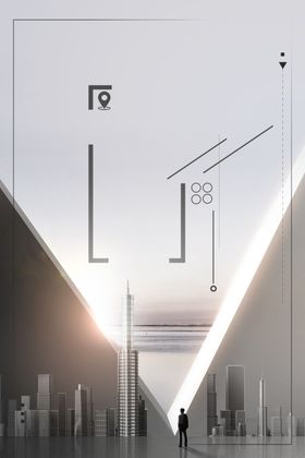 灰色调商务海报背景
