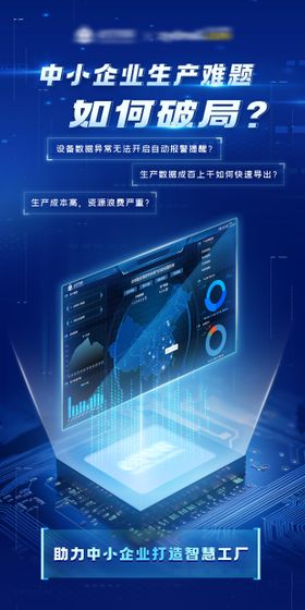 企业科技营销推广海报长图