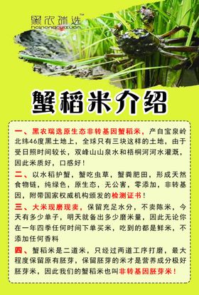 蟹稻米介绍海报