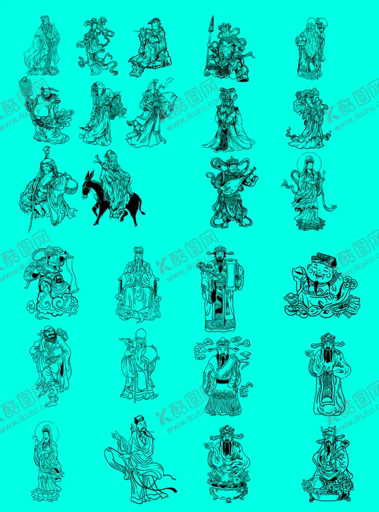 编号：74521609181457445074【酷图网】源文件下载-神仙人物素描画