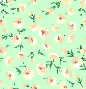 小碎花手绘数码印