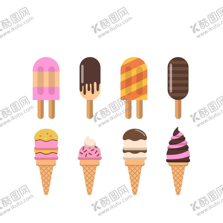 编号：06158709170342294170【酷图网】源文件下载-各种冰淇淋