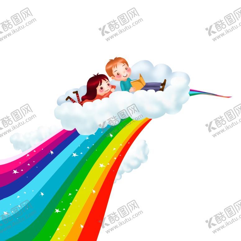 编号：88210503311517535487【酷图网】源文件下载-彩虹儿童插画