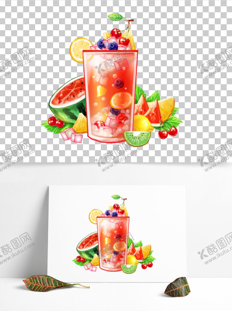 编号：21340809142038215830【酷图网】源文件下载-夏日果茶饮料水果冷饮