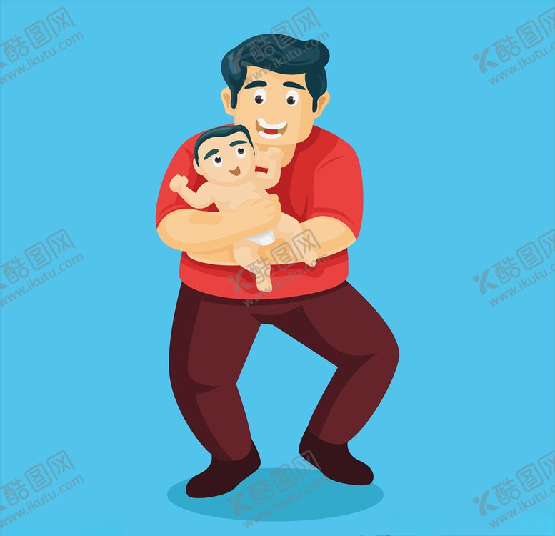 编号：42634309290025598663【酷图网】源文件下载-卡通父子