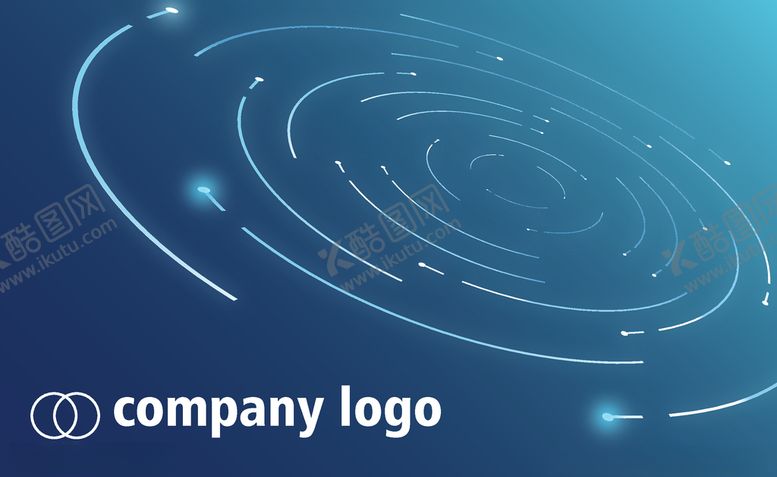 编号：26914610090432507246【酷图网】源文件下载-科技蓝色旋涡线条几何圆点高档简