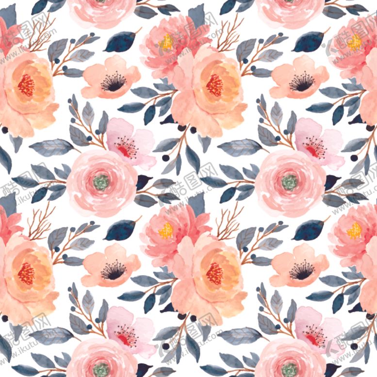 编号：84797210102301259892【酷图网】源文件下载-叶子花卉无缝图案