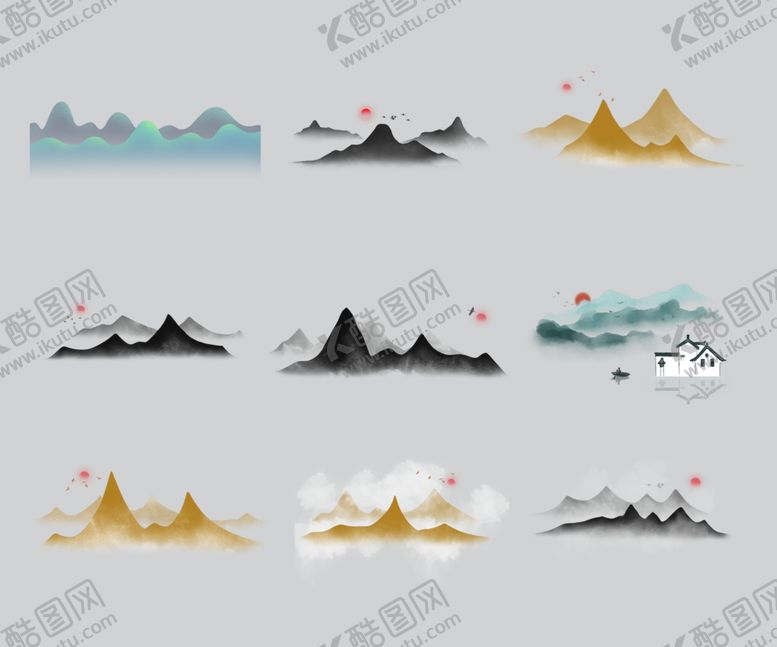 编号：61320601131602128882【酷图网】源文件下载-水墨山