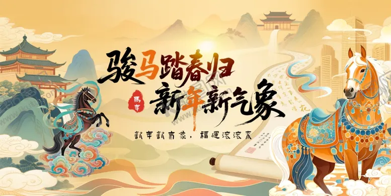 编号：65079612221224468515【酷图网】源文件下载-中国风马年