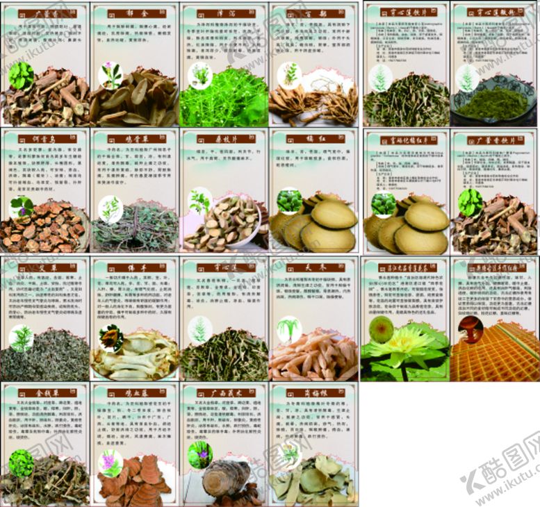 编号：89416210082352472410【酷图网】源文件下载-中药材名称作用