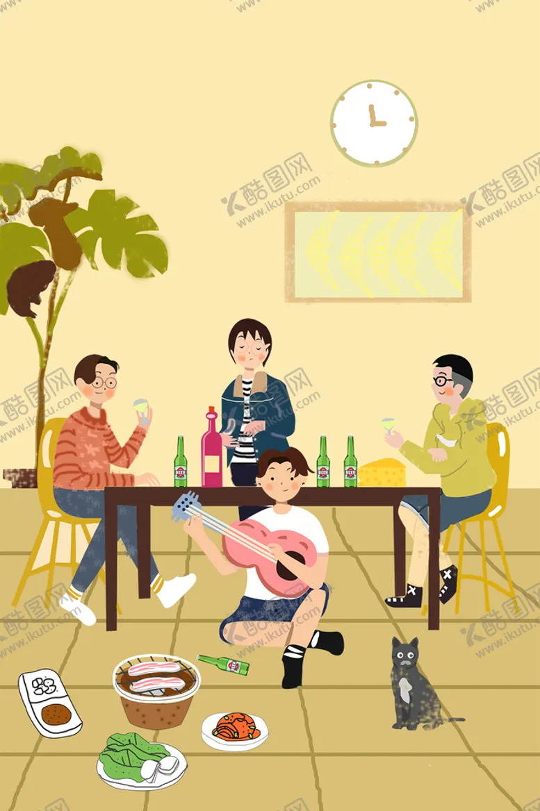 编号：58573710241724084128【酷图网】源文件下载-家庭聚会插图