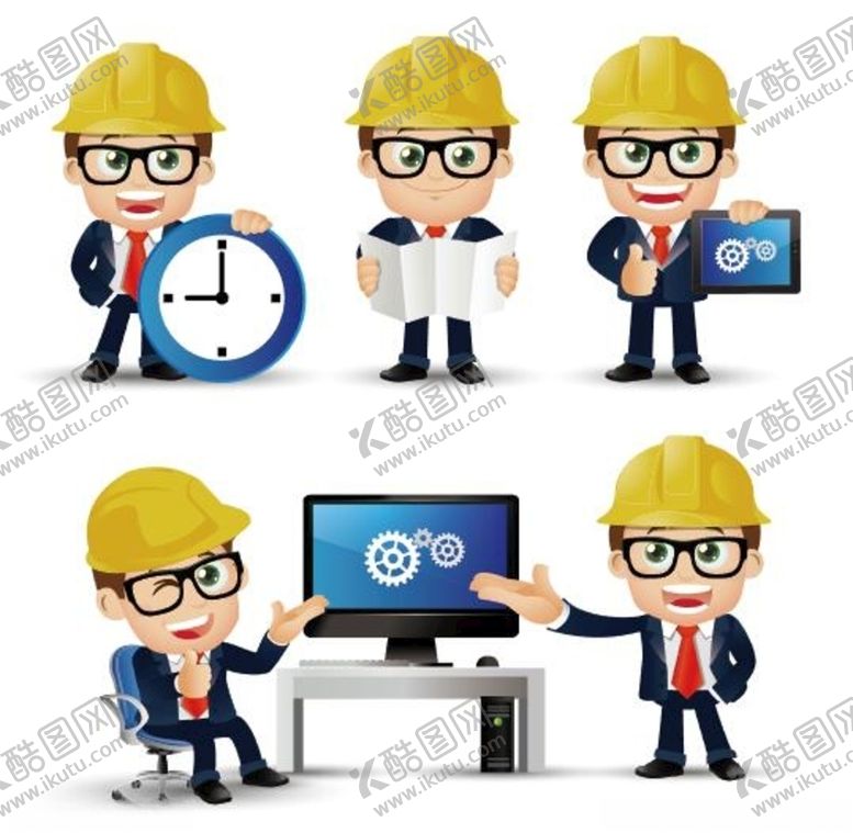编号：70390707131156457144【酷图网】源文件下载-建筑师卡通图