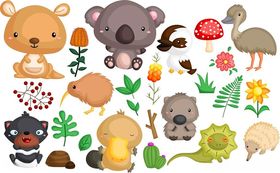 可爱森林小动物插画集合