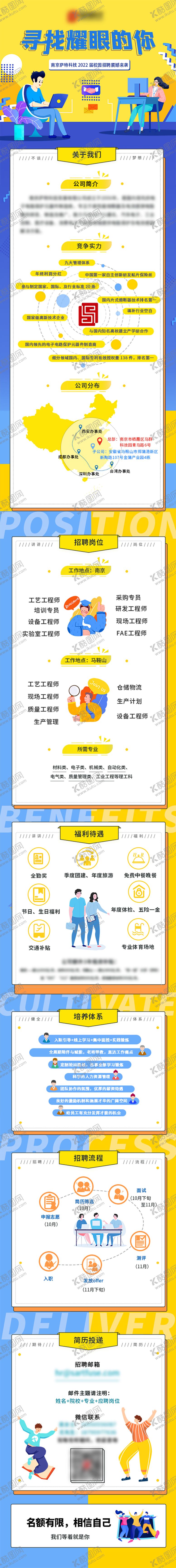 编号：56475202271918521901【酷图网】源文件下载-招聘长图海报寻找耀眼的你