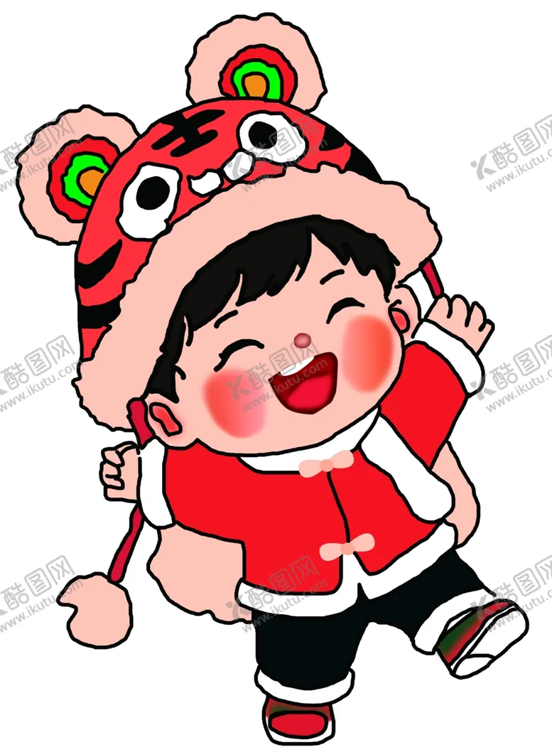 编号：71456402050918104087【酷图网】源文件下载-新年卡通福娃男宝宝