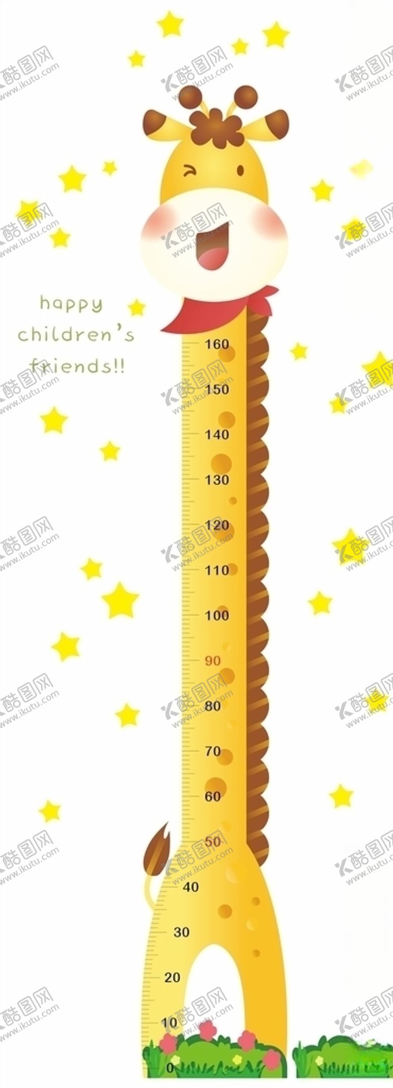 编号：86497109282219504545【酷图网】源文件下载-长颈鹿身高贴