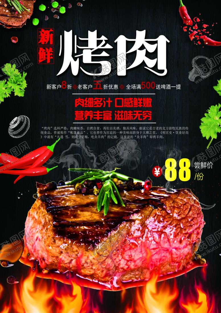 编号：75790410250121528274【酷图网】源文件下载-烧烤海报
