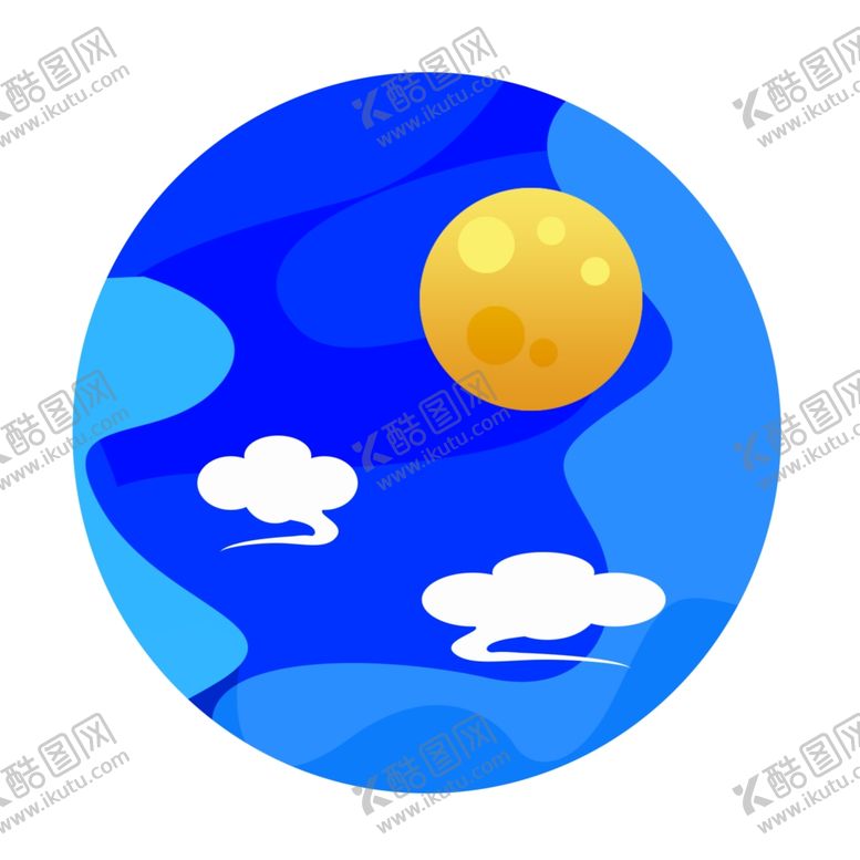 编号：89597509250028341051【酷图网】源文件下载-月亮插画素材
