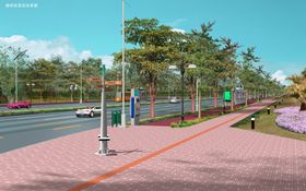 道路绿化景观效果图
