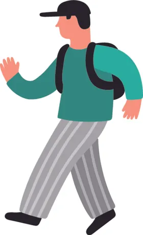 游客观光人背包旅