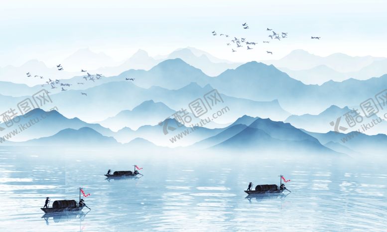 编号：93543612110147094348【酷图网】源文件下载-水墨山水画