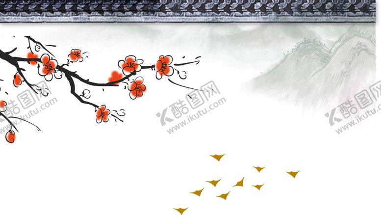 编号：60715207091541511370【酷图网】源文件下载-中国风水墨梅