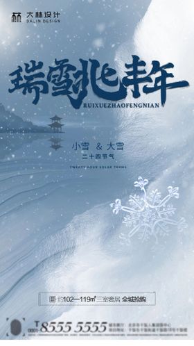 立冬小雪大雪系列海报