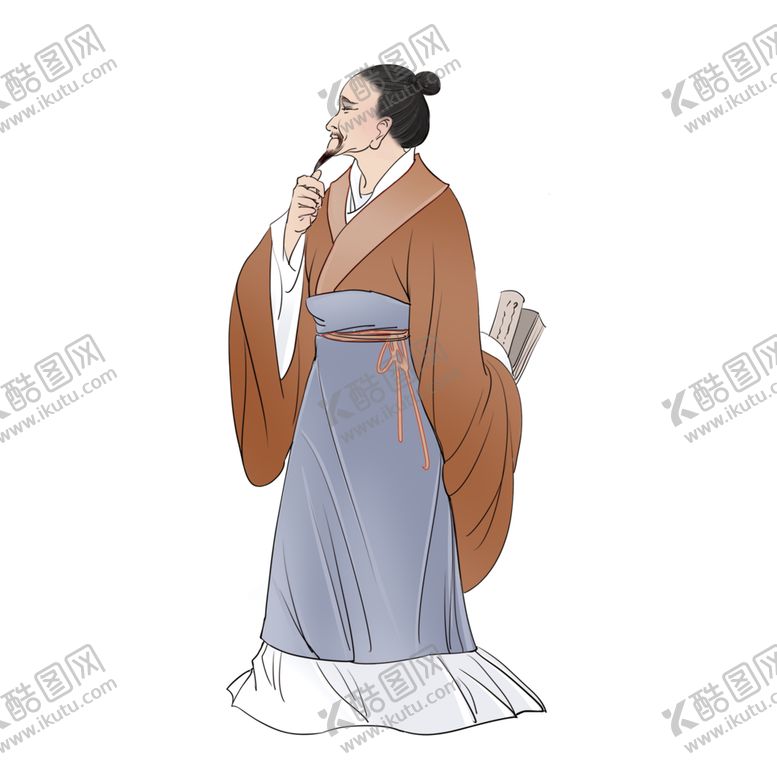编号：70372310100427213488【酷图网】源文件下载-国学人物插画