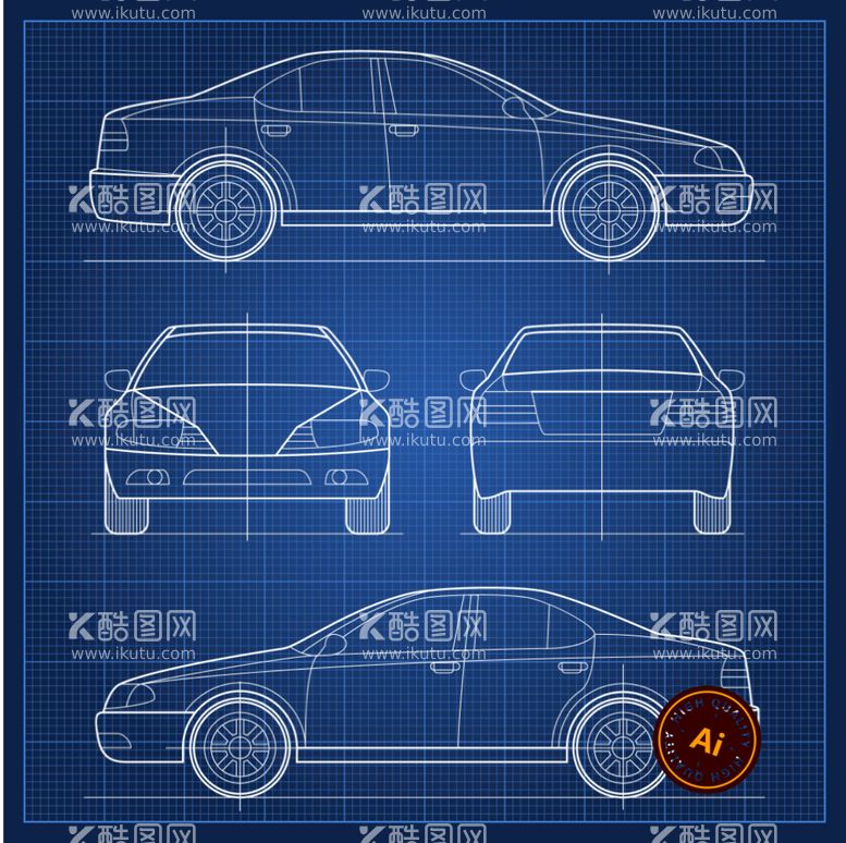 编号：31496411230704412724【酷图网】源文件下载-汽车结构线框图