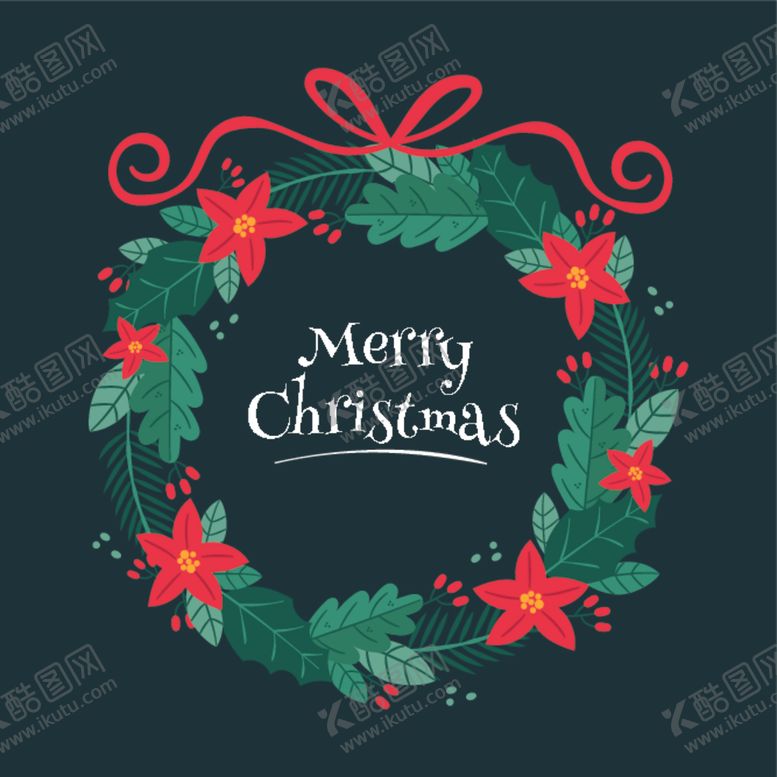 编号：49521309302309513325【酷图网】源文件下载-圣诞节花圈