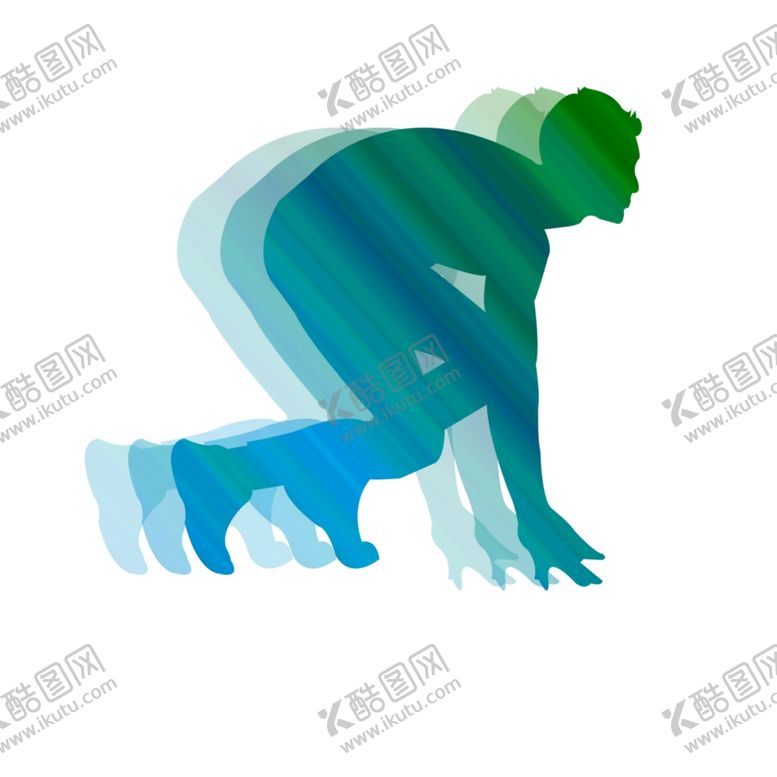 编号：43401709171900348872【酷图网】源文件下载-彩色重影系列运动起跑