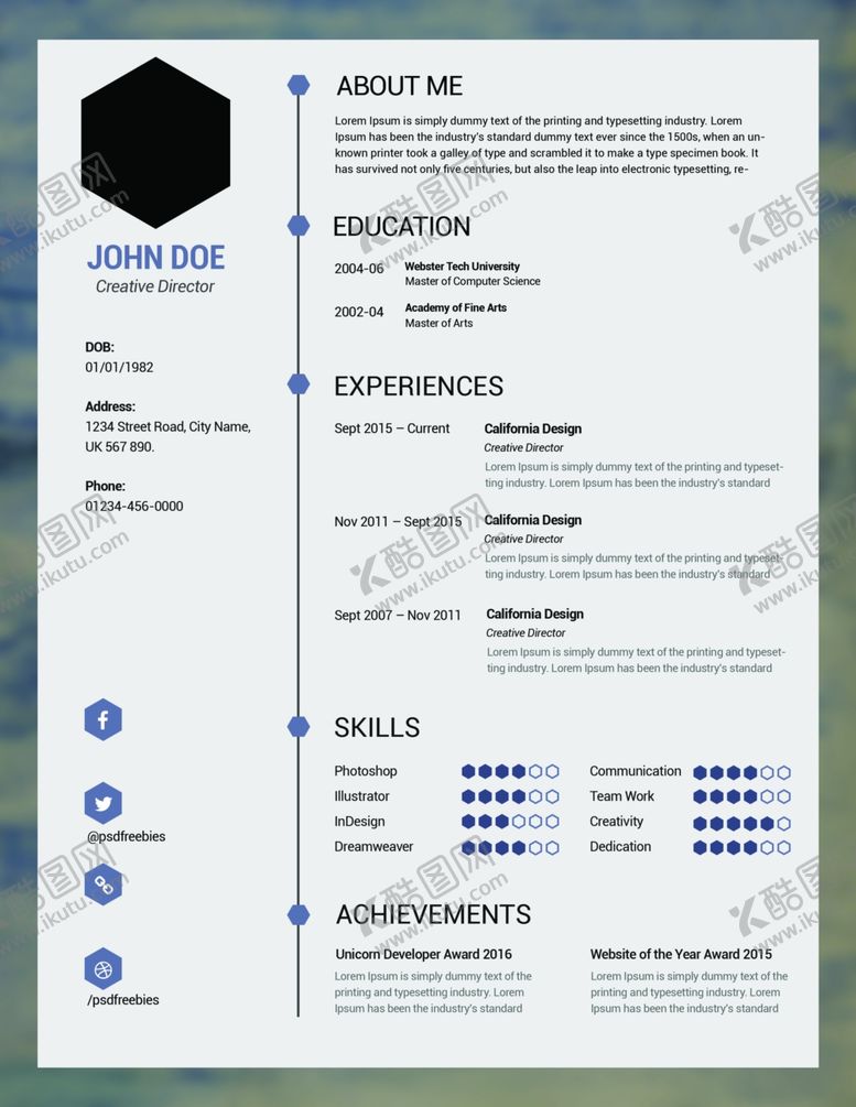 编号：75907109220231373141【酷图网】源文件下载-简历模板