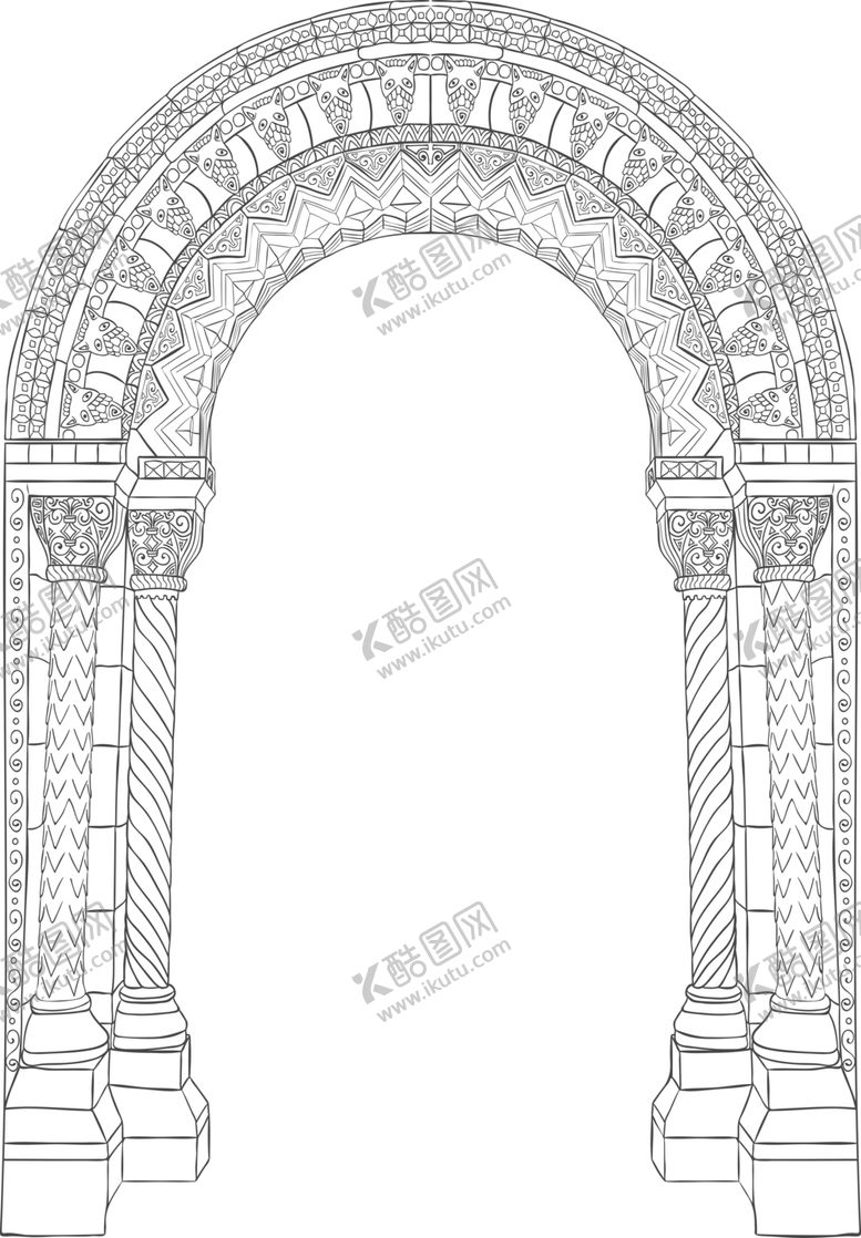 编号：15880609140530348188【酷图网】源文件下载-巴洛克风格装饰图案